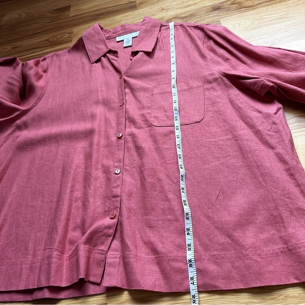 Maggie McNaughton Women's Salmon Washable Linen Blend Shirt 2X NWT Plus - Picture 11 of 15